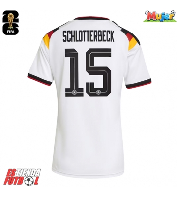Alemania Nico Schlotterbeck #15 Primera Equipación Mujer Mundial 2026 Manga Corta